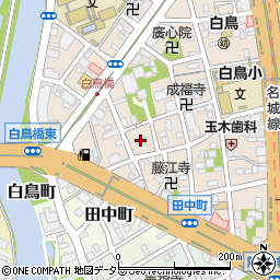 愛知県名古屋市熱田区白鳥2丁目4周辺の地図