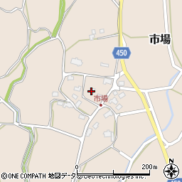 岡山県津山市市場1566周辺の地図