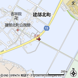 滋賀県東近江市建部北町195周辺の地図
