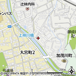 上神川橋周辺の地図