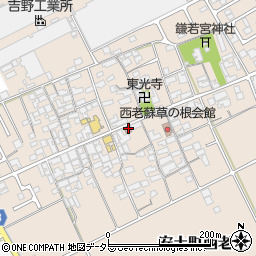 西老蘇公民館周辺の地図