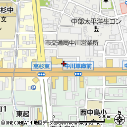 レンタルＯＡ機器のミキ事業本部中川店周辺の地図