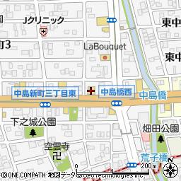 ガスト中島店周辺の地図