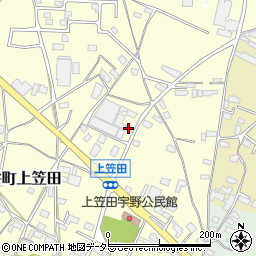 三重県いなべ市員弁町上笠田2646周辺の地図