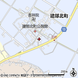 滋賀県東近江市建部北町206周辺の地図