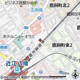 タイムズ近江八幡駅前駐車場周辺の地図