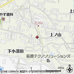 愛知県日進市浅田町上ノ山周辺の地図