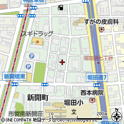 愛知県名古屋市瑞穂区新開町14周辺の地図