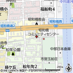 愛知県名古屋市中川区松年町1丁目2周辺の地図