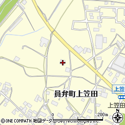 三重県いなべ市員弁町上笠田2048周辺の地図