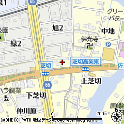 愛知県海部郡蟹江町蟹江新田下市場周辺の地図