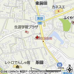 日進市役所　浅田区民会館周辺の地図
