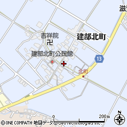 滋賀県東近江市建部北町203周辺の地図