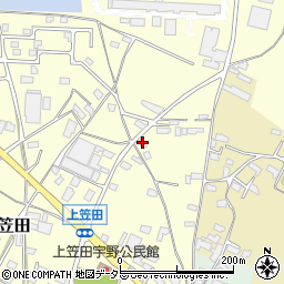三重県いなべ市員弁町上笠田2303周辺の地図