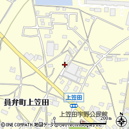 三重県いなべ市員弁町上笠田2643周辺の地図