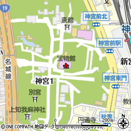 熱田神宮宝物館周辺の地図