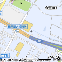 滋賀県大津市今堅田周辺の地図