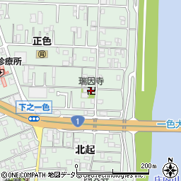 瑞因寺周辺の地図