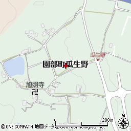 京都府南丹市園部町瓜生野周辺の地図