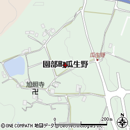 京都府南丹市園部町瓜生野周辺の地図