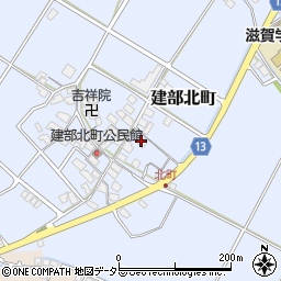 滋賀県東近江市建部北町184周辺の地図