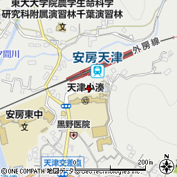 鴨川日東バス株式会社　天津車庫周辺の地図