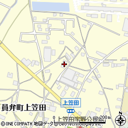 三重県いなべ市員弁町上笠田2641周辺の地図