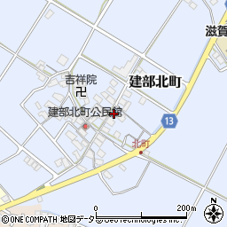 滋賀県東近江市建部北町185周辺の地図