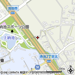 愛知県日進市浅田町西田面周辺の地図