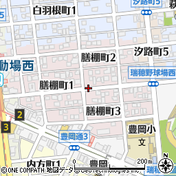 愛知県名古屋市瑞穂区膳棚町周辺の地図