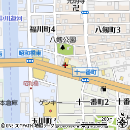 愛知日産自動車昭和橋店周辺の地図