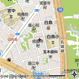 愛知県名古屋市熱田区白鳥2丁目7周辺の地図