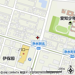 愛知県豊田市浄水町伊保原124周辺の地図