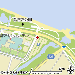 美崎公園駐車場内公衆トイレ周辺の地図