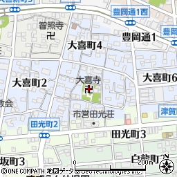 大喜寺周辺の地図