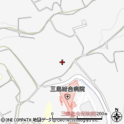 静岡県三島市谷田周辺の地図