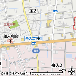 ローソン蟹江宝二丁目店周辺の地図