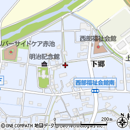 愛知県日進市赤池町下郷周辺の地図