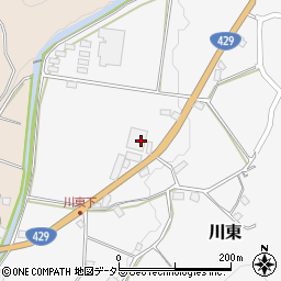 岡山県美作市川東380周辺の地図