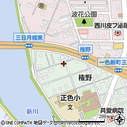 愛知県名古屋市中川区下之一色町権野周辺の地図