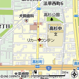 名古屋高杉郵便局 ＡＴＭ周辺の地図