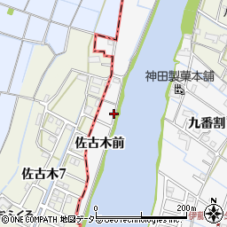 愛知県愛西市善太新田町佐古木前周辺の地図