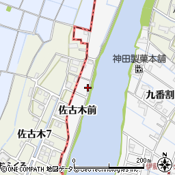 愛知県愛西市善太新田町（佐古木前）周辺の地図