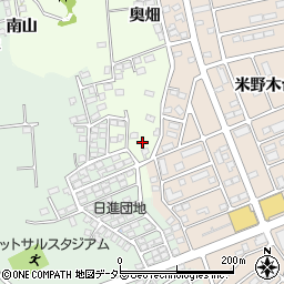 愛知県日進市米野木町南山58周辺の地図