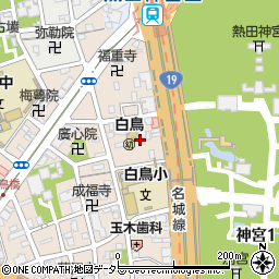愛知県名古屋市熱田区白鳥2丁目12周辺の地図