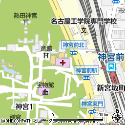 熱田神宮会館周辺の地図