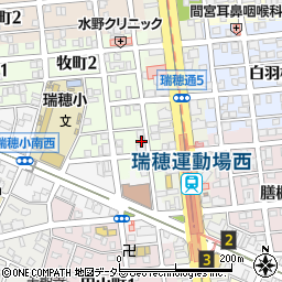 愛知県名古屋市瑞穂区牧町3丁目18周辺の地図