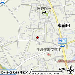 愛知県日進市浅田町西前田周辺の地図