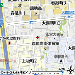 愛知県名古屋市瑞穂区大喜新町2丁目19周辺の地図