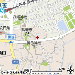 愛知県みよし市黒笹町寺山907周辺の地図